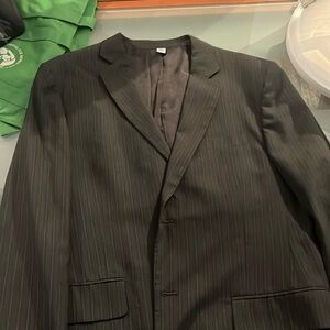 Calvin Klein blazer dark gray with stripes.